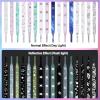 DELELE 2 Pairs Reflective Shoelace Flat Dot Light Blue Safety Laces for Shoes Sneakers Boots 63 inch view 3