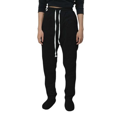 Adult Footed Sweatpants,Extremely Soft and Warm Footing Pajama Pants Drawstring Elastic Waisted Trousers with Fleece Lined