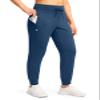 G Gradual Women's Joggers Pants with Zipper Pockets High Waisted Sweatpants Athletic Tapered Pants for Women Lounge Workout(Blue,M) view 1