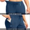 G Gradual Women's Joggers Pants with Zipper Pockets High Waisted Sweatpants Athletic Tapered Pants for Women Lounge Workout(Blue,M) view 4