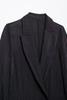 Women's Two Piece Sets Wrinkle Open Collar Suit Coat Top for Elastic Waist Wide Leg Pants Pant-1 M view 2