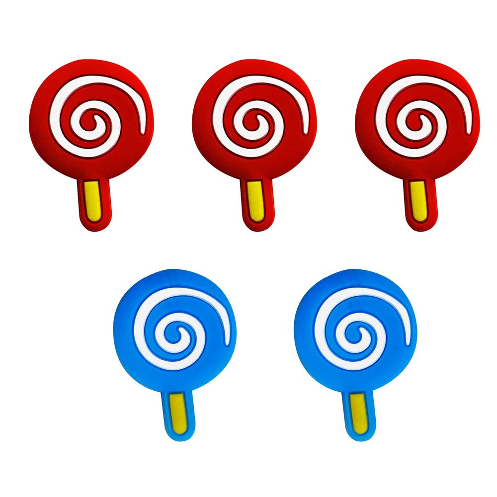 Tennis Dampener Cute/Funny 5 Pack Lollipop Tennis Racket Vibration Dampener Soft Silicone Tennis Racquet Shock Absorbing Tennis Damper Tennis Racket Shock Absorber (5 Pack Lollipop)
