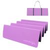 Orphesion Foldable Yoga Mat Lightweight Packable Travel Mat Non slip and Easy to Store Folding Exercise Mat Pilates Workout Mat 0.24"(6mm) with Carrying Strap Lavender Purple view 1