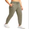 G Gradual Women's Joggers Pants with Zipper Pockets High Waisted Sweatpants Athletic Tapered Pants for Women Lounge Workout(Bronze Green,XL) view 1