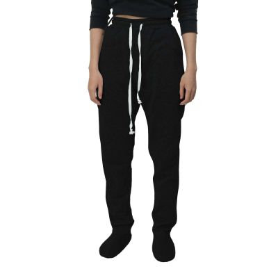 Adult Footed Sweatpants,Extremely Soft and Warm Footing Pajama Pants Drawstring Elastic Waisted Trousers with Fleece Lined