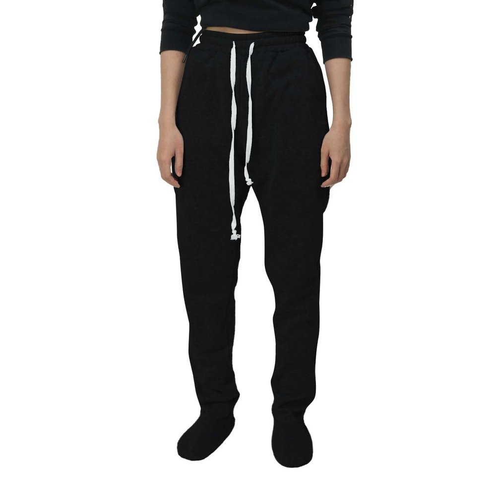 Adult Footed Sweatpants,Extremely Soft and Warm Footing Pajama Pants Drawstring Elastic Waisted Trousers with Fleece Lined