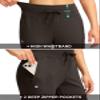 G Gradual Women's Joggers Pants with Zipper Pockets High Waisted Sweatpants Athletic Tapered Pants for Women Lounge Workout(Dark Brown,S) view 4