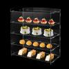 Acrylic Display Case, 4 Tier Clear Acrylic Display Boxes 18.7*8.46*19.7inch Clear Showcase Safe Acrylic Display Cabinet for Display Action Figures, Toys, Bakery Pastry Display Case view 1