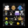 Acrylic Display Case, 4 Tier Clear Acrylic Display Boxes 18.7*8.46*19.7inch Clear Showcase Safe Acrylic Display Cabinet for Display Action Figures, Toys, Bakery Pastry Display Case view 4