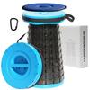 ALEVMOOM Upgraded XXL 50 Portable Collapsible Stool with Cushion,Telescoping Folding Stool for Adults,Yet More Sturdy Camping Stool with Load Capacity 1000lbs,for Outdoor Garden Hiking BBQ Blue view 1