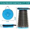 ALEVMOOM Upgraded XXL 50 Portable Collapsible Stool with Cushion,Telescoping Folding Stool for Adults,Yet More Sturdy Camping Stool with Load Capacity 1000lbs,for Outdoor Garden Hiking BBQ Blue view 2