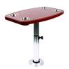 Boat Table Leg Set, RV Boat Marine Caravan Table Pedestal Oak Table Rectangular Pontoon Table Extra-Large Removable Table - with 4 Recessed Cup Holders, 22-28'' Adjustable Height - for Caravan view 4