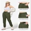 Willit Women Linen Pants Joggers Casual Lightweight Lounge Cotton Linen Travel Beach Summer Pants with Pockets 28" Army Green XS view 4