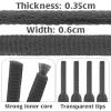 DELELE 2 Pair Oval Shoes laces Half Round 1/4" Athletic Shoelaces Shoe Strings Deep Dark Grey 55 inch view 3