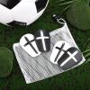 2 Pairs Soccer Shin Guards, 3.15x1.97 Inch Black & White Cross Protective Soccer Shin Pads Mini Football Shin Pads Equipment for Youth Boys Girls Adults view 3