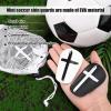 2 Pairs Soccer Shin Guards, 3.15x1.97 Inch Black & White Cross Protective Soccer Shin Pads Mini Football Shin Pads Equipment for Youth Boys Girls Adults view 4