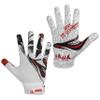 Exote Sports Youth Football Gloves American Reciever Villain Football Gloves for Adult Men Women and Boys with Super Sticky Silicone Grip Palms Ultimate Performance Boosters (White, Adult Large) view 3