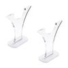 MAYJOYDIY 1 Pair Acrylic Sword Display Stand Clear Sword Collection Display Stands Assembled Lightsaber Stand Blade Scabbard Display Table Support for Sword Collection Exhibit (Transparent) view 1