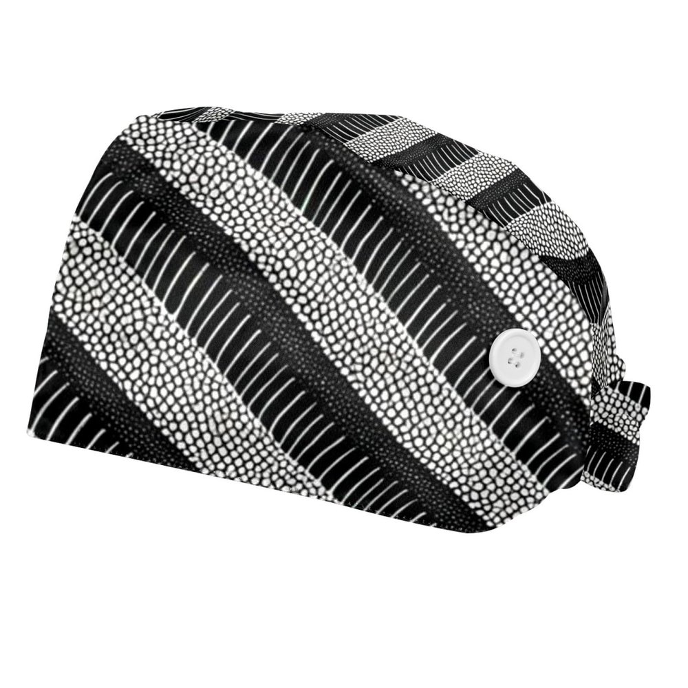 2 Pieces Scrub caps Women Scrub Cap Men Surgical Scrub Cap for Hospital Abstract Patch Multicoloured