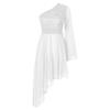 easyforever Women's Liturgical Praise Dance Tunic with Wide Leg Baggy Pants Set Church Worship Dancewear Ivory Small view 3