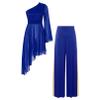 easyforever Women's Liturgical Praise Dance Tunic with Wide Leg Baggy Pants Set Church Worship Dancewear Royal Blue XX-Large view 1