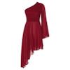 easyforever Women's Liturgical Praise Dance Tunic with Wide Leg Baggy Pants Set Church Worship Dancewear Burgundy Large view 3