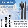 Snow Skis Protection Fabric Soft Sleeve Cover Wide Open,Adjustable Snow Skis Protector Cover,Fit in Snow Skis Storage Transport Protection,Gift for Snowboarders,Suitable for 155 to 170 Snowboards view 2