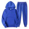The Day of Deals of Men Track Suits 2 Piece Set Mens Track Suits 2 Piece Set Active Jogging Suits Sweatsuits Pullover Casual Workout Sports Outfits Suits Blue Small view 1
