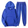 The Day of Deals of Men Track Suits 2 Piece Set Mens Track Suits 2 Piece Set Active Jogging Suits Sweatsuits Pullover Casual Workout Sports Outfits Suits Blue Small view 2