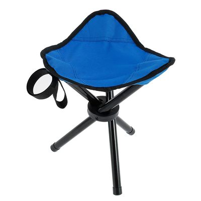 3-Legged Compact Camping Stool,600D Oxford Cloth Folding Tripod Chair,Mini Lightweight Portable Folding Seat,Picnic Stool for Camping Walking Fishing Travel Hiking Garden Beach (Blue)