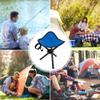 3-Legged Compact Camping Stool,600D Oxford Cloth Folding Tripod Chair,Mini Lightweight Portable Folding Seat,Picnic Stool for Camping Walking Fishing Travel Hiking Garden Beach (Blue) view 4