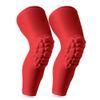LUODITO Knee Pads Compression Leg Sleeve Wrestling Volleyball Football Knee Pads, Knee Compression Sleeve for Youth Adult, 1 pair of Knee Sleeves ((#1) Red-2pcs,Large) view 1