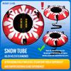 BBTO Snow Tubes for Sledding 43.3" Snowflake Heavy Duty Inflatable Snow Tube with Canvas Cover for Adults Winter Outdoor Fun Sled Toys Winter Gift for Women Men view 2