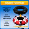 BBTO Snow Tubes for Sledding 43.3" Snowflake Heavy Duty Inflatable Snow Tube with Canvas Cover for Adults Winter Outdoor Fun Sled Toys Winter Gift for Women Men view 4