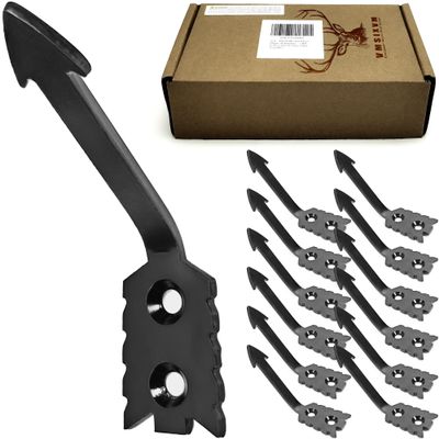 VMSIXVM European Deer Skull Mount Hanger, Euro Wall Mount Hanger for Deer Head and Other Smaller Animals, Skull Wall Hooker with Easy Install Kit for Indoor Outdoor