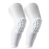 LUODITO Knee Pads Compression Leg Sleeve Wrestling Volleyball Football Knee Pads, Knee Compression Sleeve for Youth Adult, 1 pair of Knee Sleeves ((#1) White-2pcs,Large) view 1