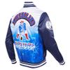 Pro Standard Men's Navy New England Patriots Sublimated Satin Full-Snap Jacket view 3