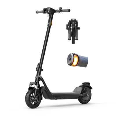 NIU Electric Scooter Adults - 100F E Scooter w/Suspension, Add. Foldable Handlebar and Turn Signals, 600W Peak Power, 18 Miles Max Range, 17.4 MPH, Lightweight Escooter for Commute