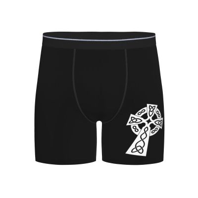 AIZBEGDLU Celtic Cross Men's Briefs Soft Men's Boxer Briefs Black