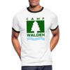 Spreadshirt Camp Walden Twin Costume Halloween Movie Costume Men's Ringer T-Shirt, 2XL, White/Black view 1