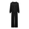 asntrgd Womens Sweatsuits 2 Piece Outfits Velvet Zip Up Hoodie Sweatshirt Wide Leg Sweatpants Winter Fall Lounge Sets view 3