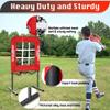 9 Hole Pitching Net with Strike Zone, Baseball Pitching Target, Softball Pitching Net, Portable Pitcher Training Equipment Height AdjustableRed view 2