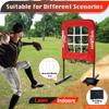 9 Hole Pitching Net with Strike Zone, Baseball Pitching Target, Softball Pitching Net, Portable Pitcher Training Equipment Height AdjustableRed view 4