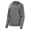 Antigua Women's Heather Charcoal New England Patriots Seeker Full-Zip Hoodie Jacket view 1
