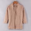 Long Open Front Cardigan for Kids Toddler Girls Solid Color Knitted Outwear Long Sleeve Thick Winter (Khaki, 4-5 Years) view 3