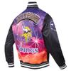 Pro Standard Men's Black Minnesota Vikings Sublimated Satin Full-Snap Jacket view 3