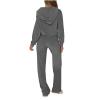 asntrgd Womens Sweatsuits 2 Piece Outfits Velvet Zip Up Hoodie Sweatshirt Wide Leg Sweatpants Winter Fall Lounge Sets view 4