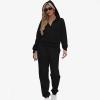 asntrgd Womens 2 Piece Outfits Casual Long Sleeve Sweatsuits Jogger Sets Half Zip Sweatshirts with Sweatpants view 4