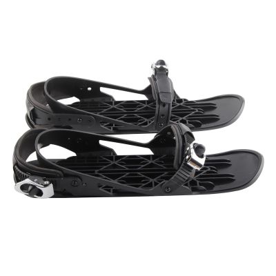 Restokki Mini Ski Skates Short Snow Skateboard Shoe Snowblades Bindings for Winter Outdoor Sports