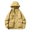 Akklian Hooded Rain Jacket Unisex Versatile Raincoat Softshell Camp Hiking Waterproof Windbreaker Jackets with Multi-pockets view 1